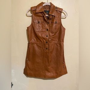 🤎🤎 VINTAGE - genuine leather mini dress